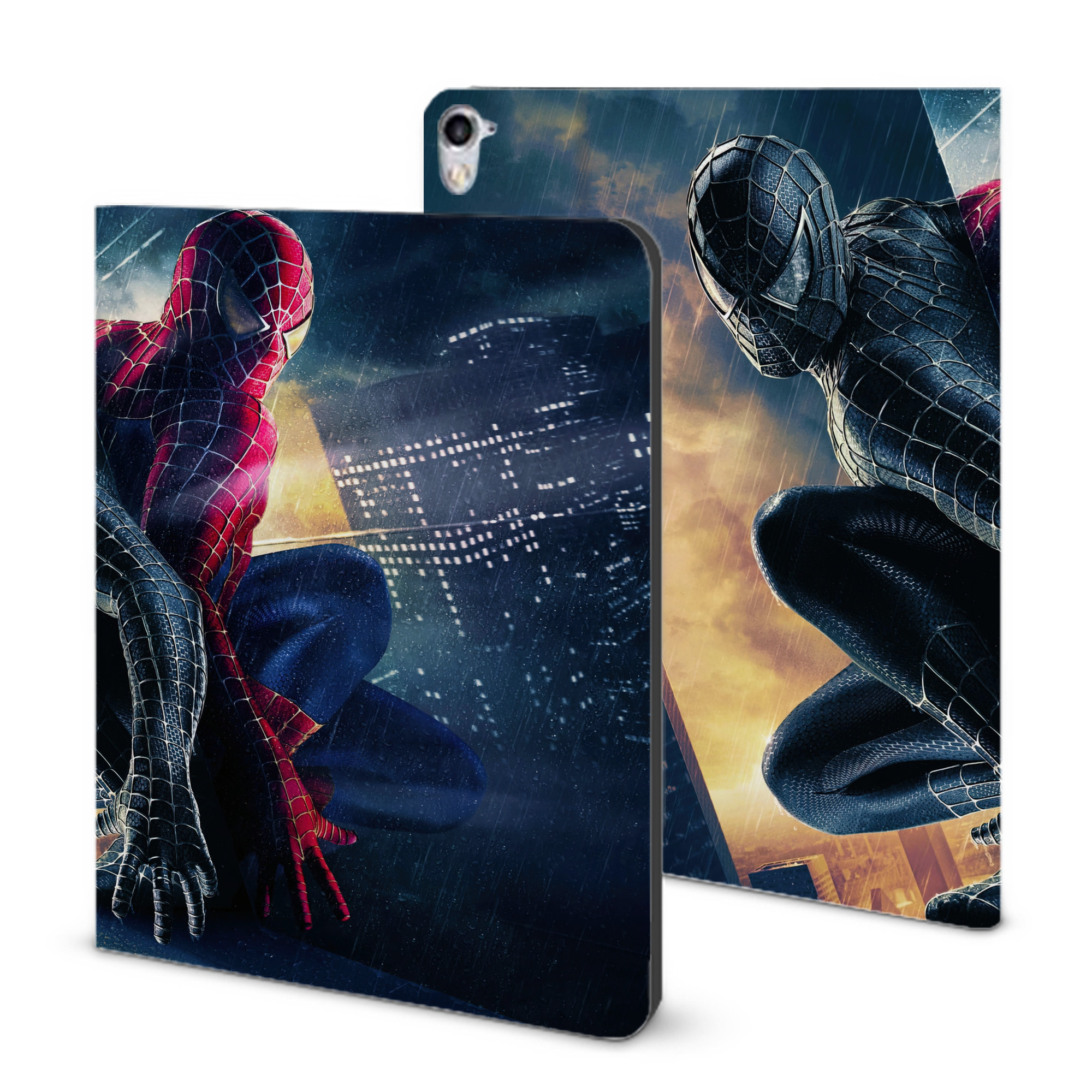 （画像用） Spider Man スパイダーマン IPad ケース ブック型 PUレザー TPU 耐衝撃 軽量 薄型 ペン収納なし 全面保護 IPad 各モデル対応